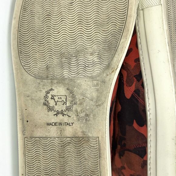 Del Toro Mens Size 13 Orange Red Camo Chukka Suede Leather High Top Shoes main image 9